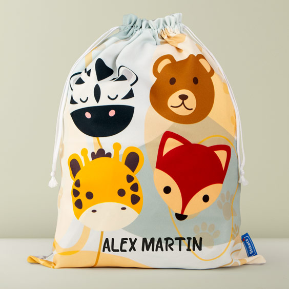 Little Animals Personalized Change of Clothing Bag