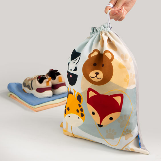 Little Animals Personalized Change of Clothing Bag