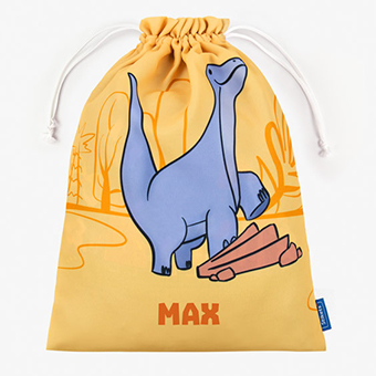 Diplodocus Personalised Change of Clothing Bag