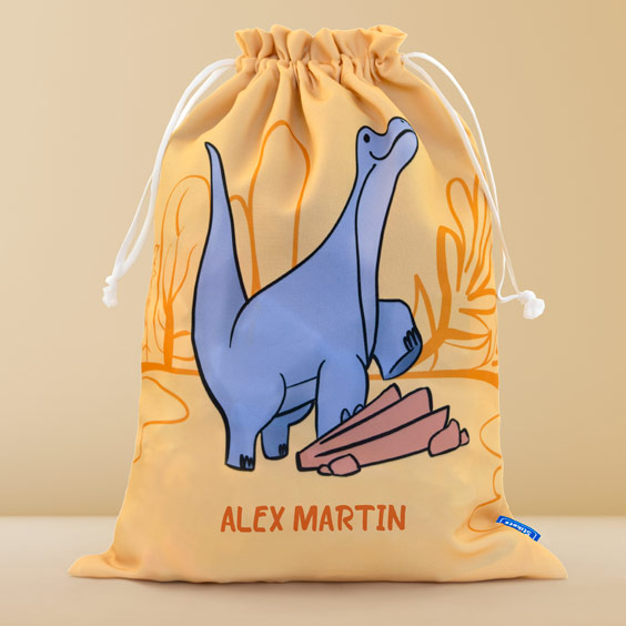 Diplodocus bolsa de troca de roupa personalizada 