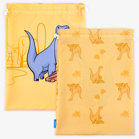 Saco para muda de roupa personalizado diplodocus