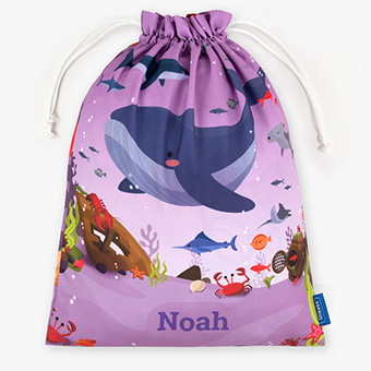 Whale Personalized Change of Clothing Bag