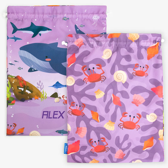 Whale Personalized Change of Clothing Bag