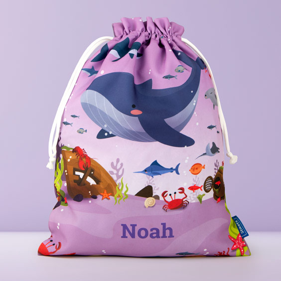 Whale Personalized Change of Clothing Bag