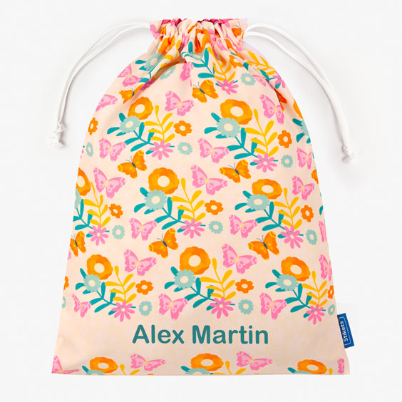 Butterflies Personalised Change of Clothing Bag