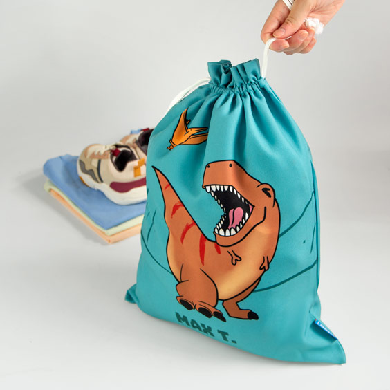 Sac à langer personnalisé dino t-rex