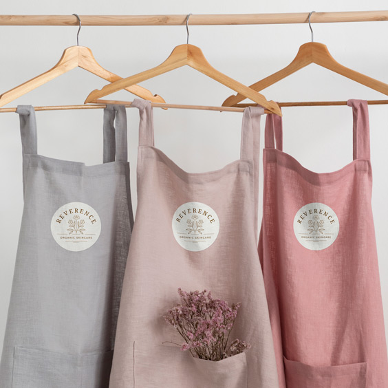 Étiquettes personnalisées pour textile rondes