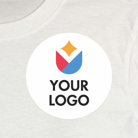 Custom Round Iron-on Clothing Labels