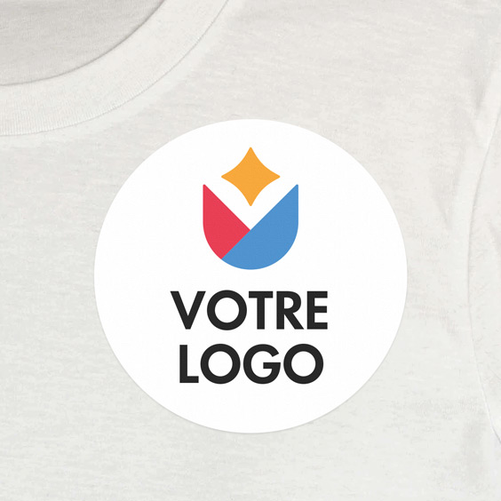 Étiquettes personnalisées pour textile rondes