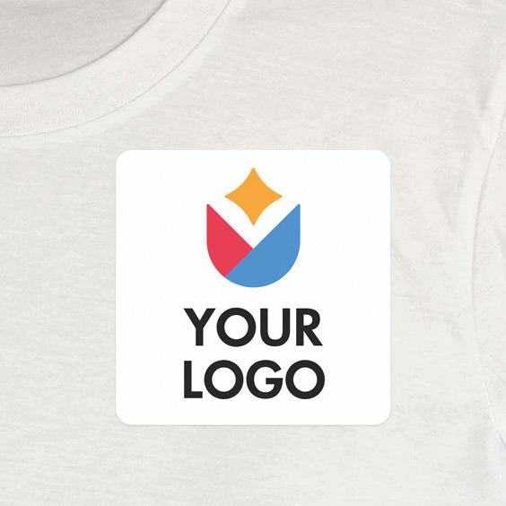 Custom Square Iron-on Clothing Labels