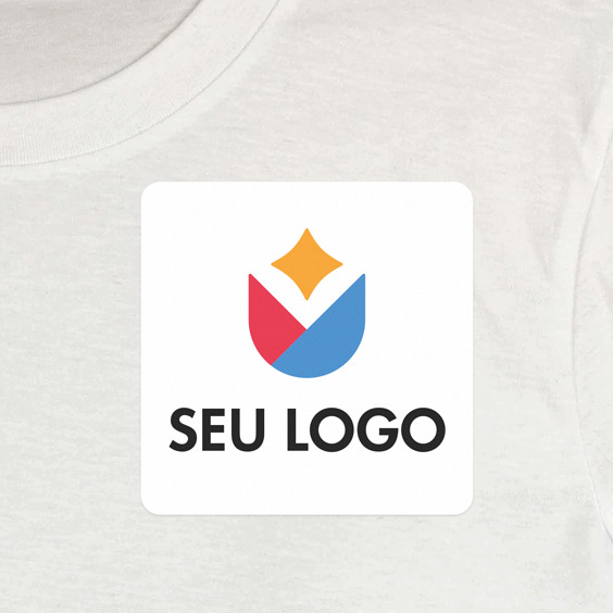 Etiquetas quadradas personalizadas para roupa