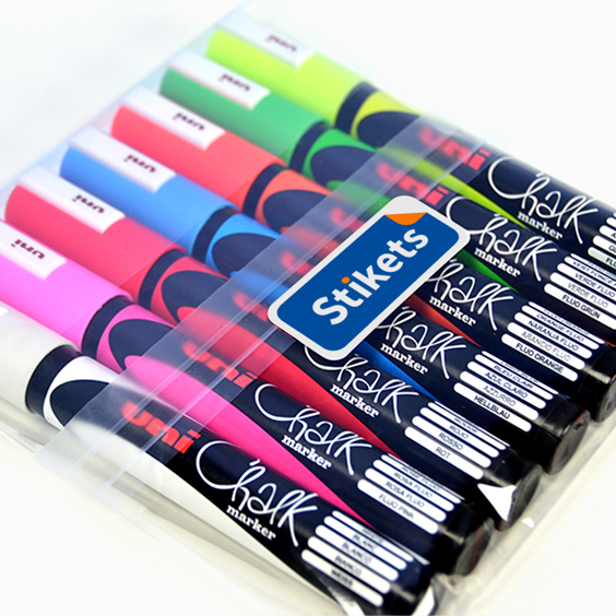 Rotuladores de tiza líquida, pack de 7 colores