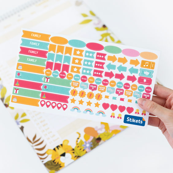 Gepersonaliseerde stickers voor planners en kalenders