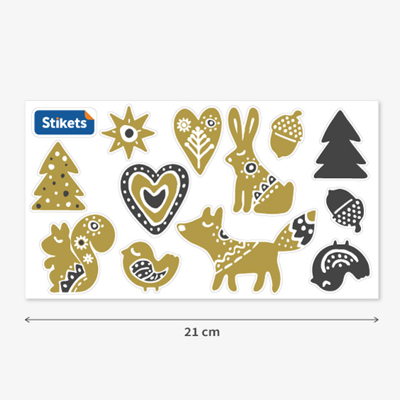 Little Nordic Animals Stickers Stikets