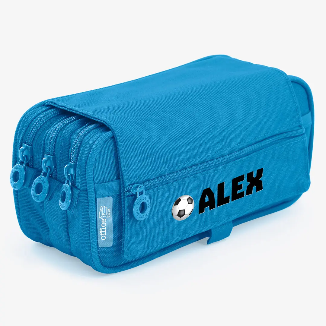 ersonalized Triple Pocket Pencil Case