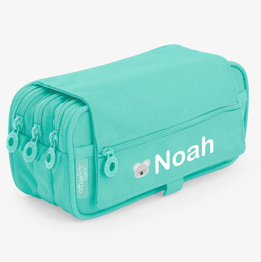 ersonalized Triple Pocket Pencil Case