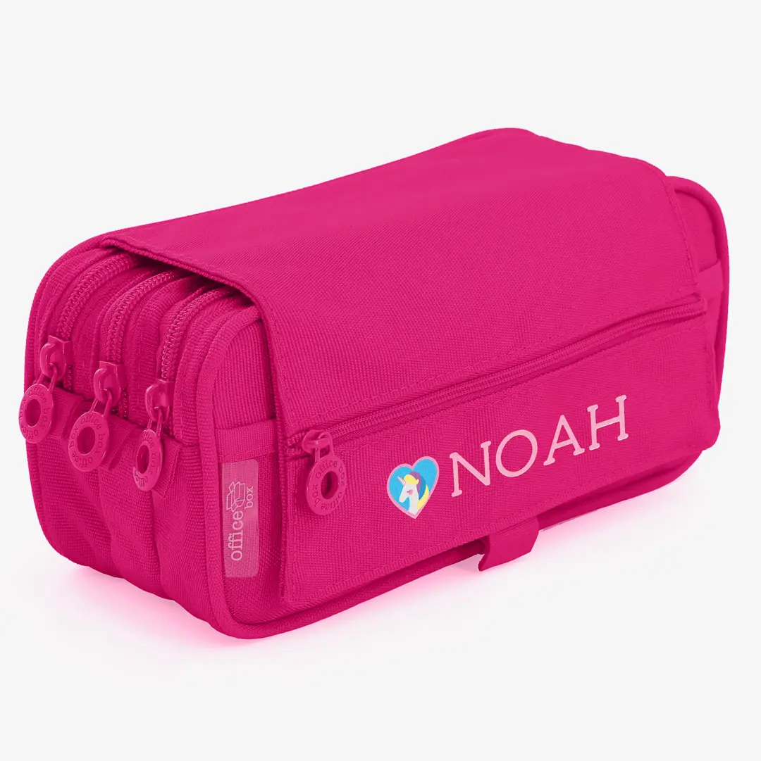 ersonalized Triple Pocket Pencil Case