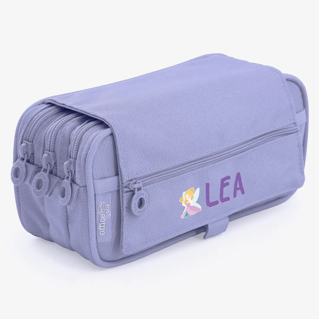 ersonalized Triple Pocket Pencil Case