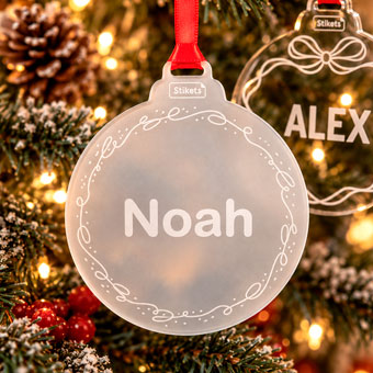 Personalized Methacrylate Christmas Baubles