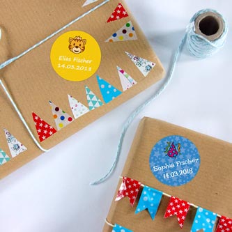Geschenkaufkleber
