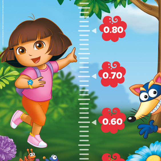 Dora zwiedza świat miarka wzrostu