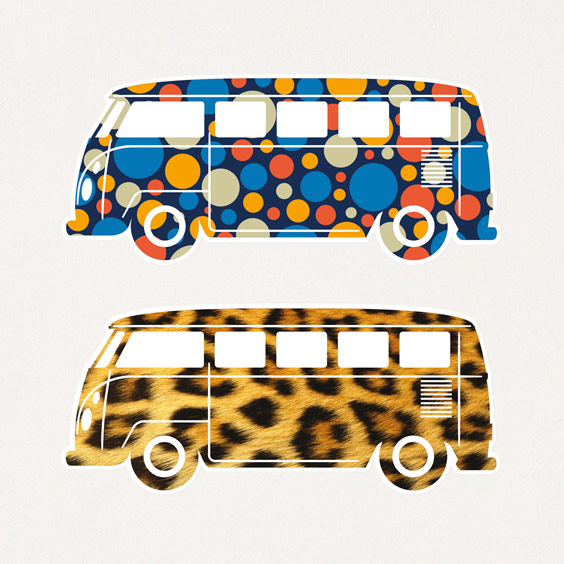 Cars Wall Decal VW Bus 2