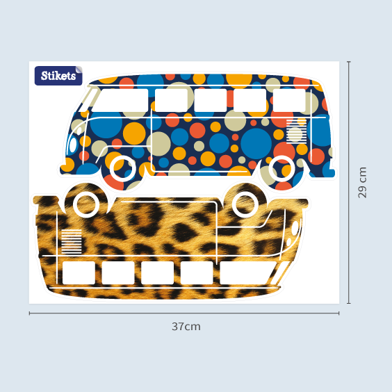 Cars Wall Decal VW Bus 2