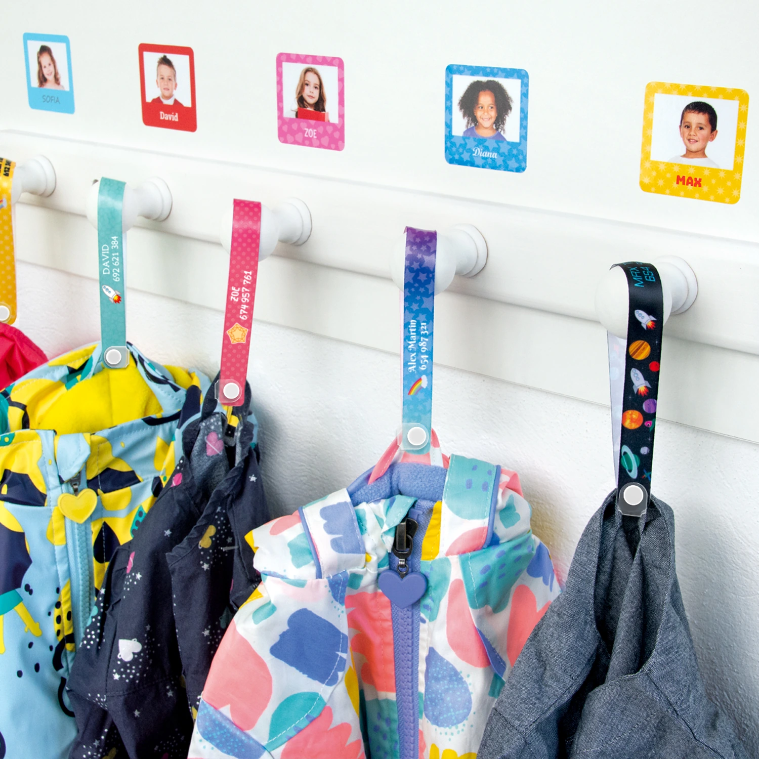 Attaches en tissu personnalisées à fermeture sécurisée