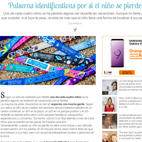 Pulseras identificativas por ...