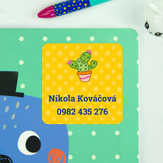 Veľké nalepovacie menovky