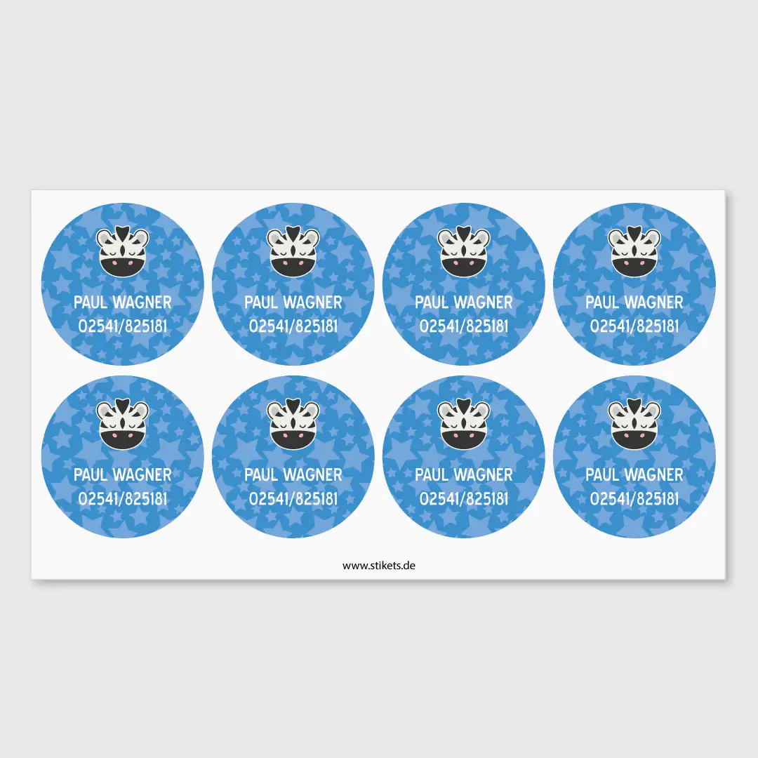 Große runde Namenssticker
