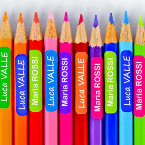 Etichette personalizzate per penne 40 pz matite colori 