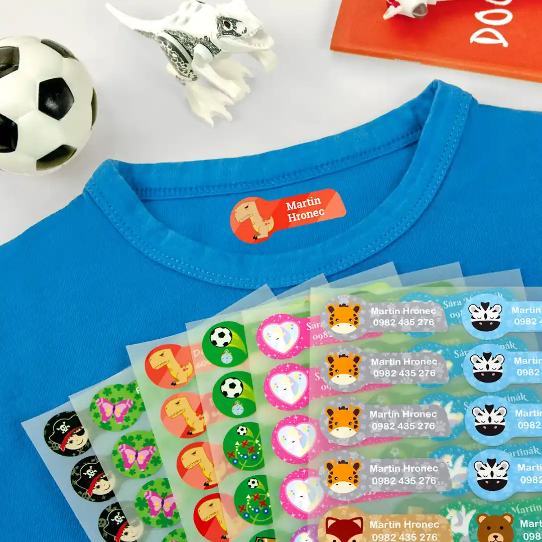 Medium thematic iron-on labels Medium thematic iron-on labels