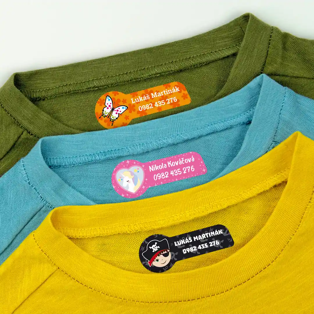 Medium thematic iron-on labels Medium thematic iron-on labels