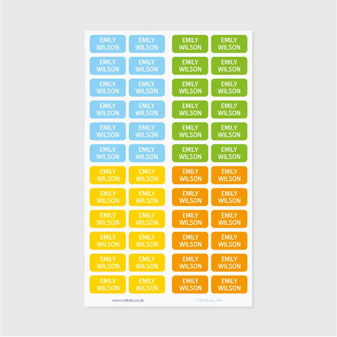 Mini Iron-On Name Labels