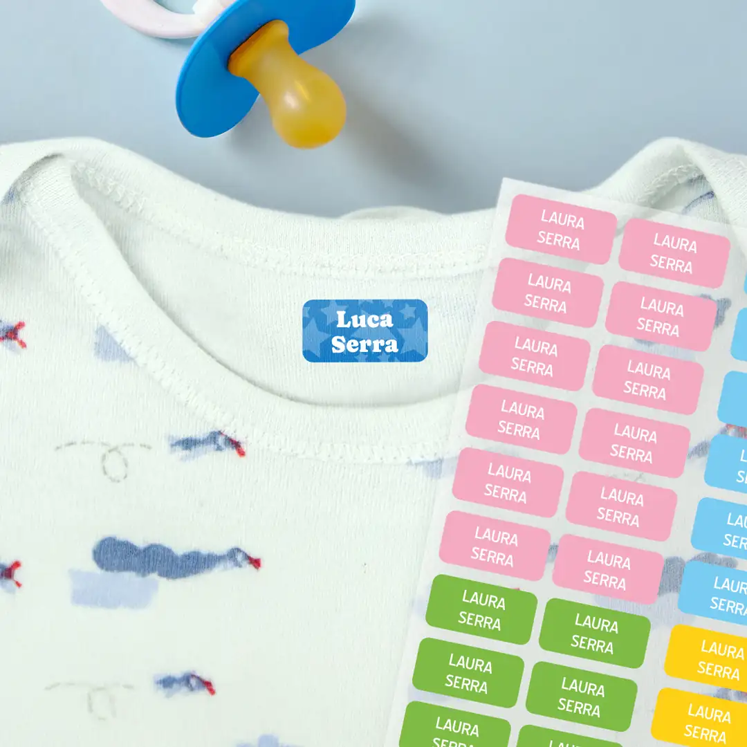 Etichette termoadesive mini per vestiti