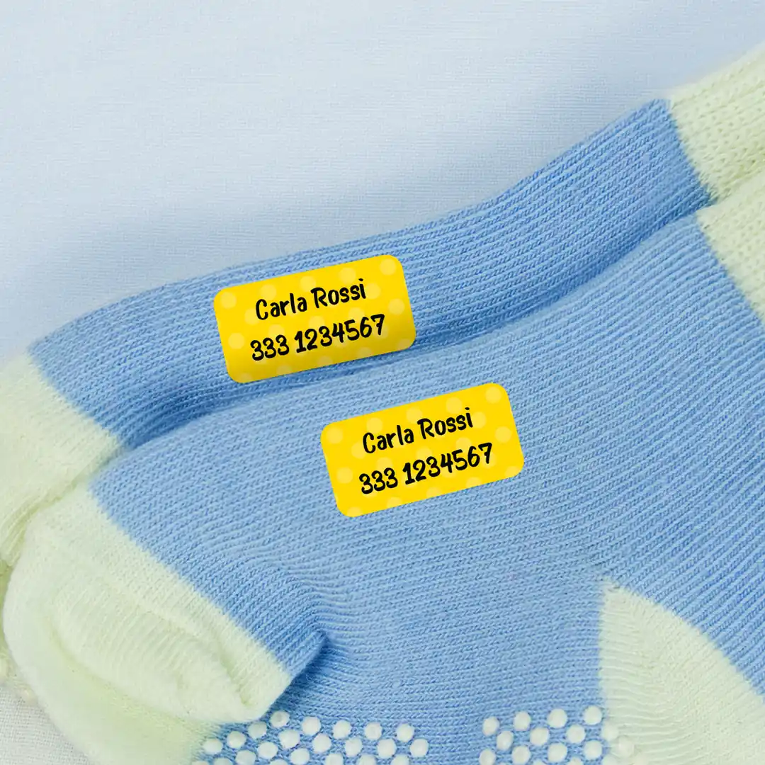 Etichette termoadesive mini per vestiti