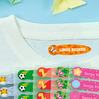 Kleine thematische Bügeletiketten