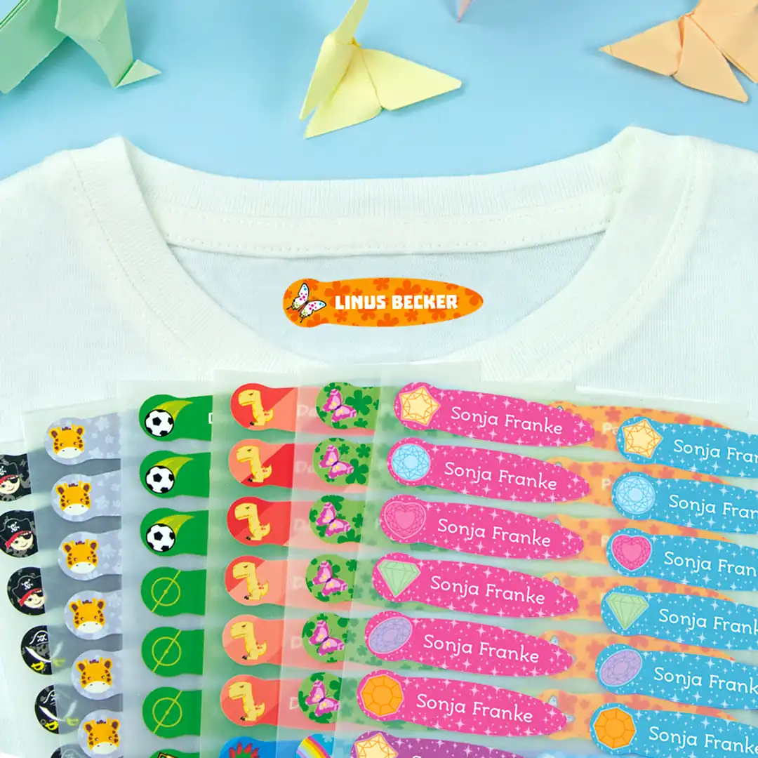 Kleine thematische Bügeletiketten Kleine thematische Bügeletiketten