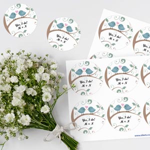 Wedding Favour Stickers Stikets