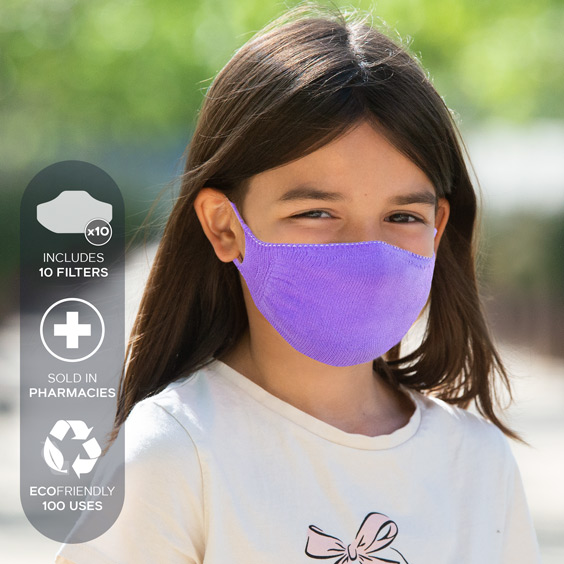 Mask for children from 6 to 12 years old + Pack of 10 filters