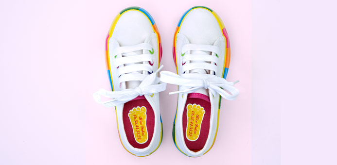 Etiquettes chaussures Pied
