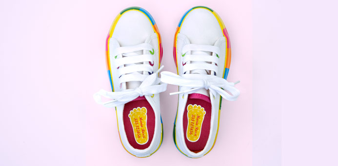 Etichette per scarpe Piede