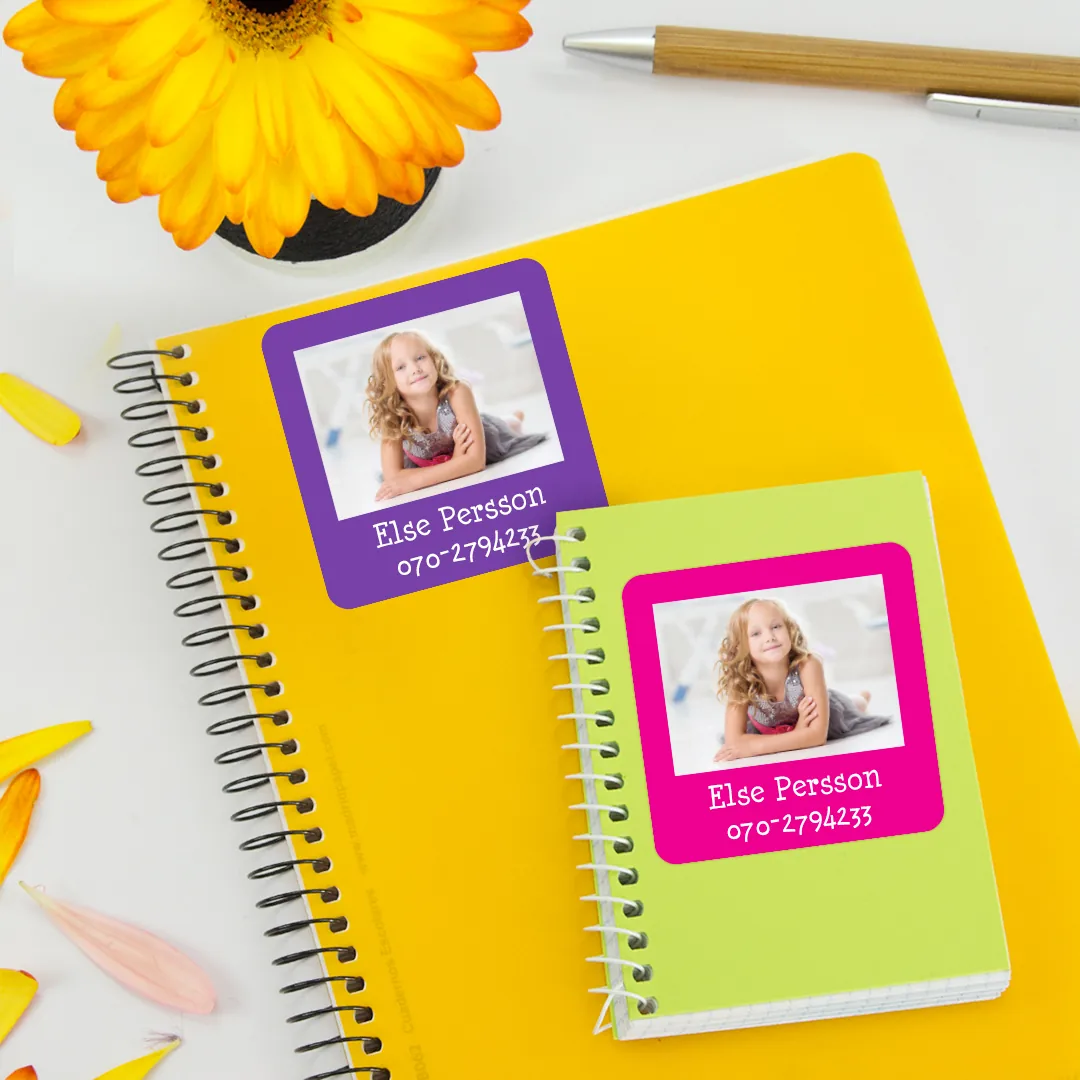 Stora Strykfria Namnlappar med foto