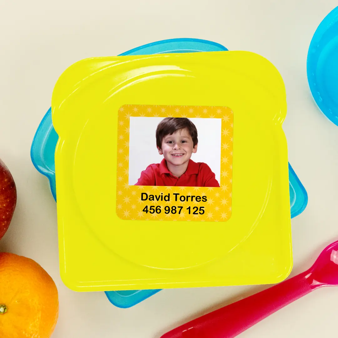 Foto etiquetes adhesives grans