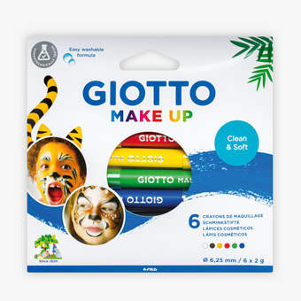 Set de 6 lápices de pintura para la cara de colores clásicos GIOTTO Make Up