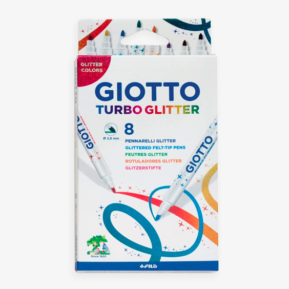 8 Feutres Turbo Glitter Giotto