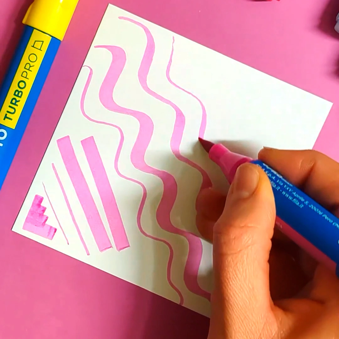 Caja de 15 rotuladores doble punta Giotto Turbo Pro