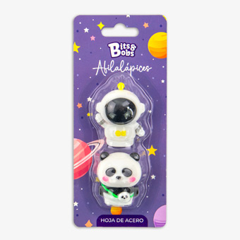 Bits&Bobs Set of 2 Panda and Astronaut Pencil Sharpeners