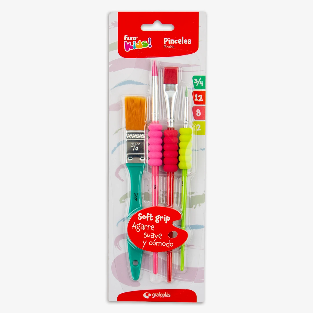 GRAFOPLAS Set 4 pinceles